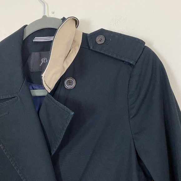 J Crew Black 2011 Icon Trench Coat - Picture 8 of 13